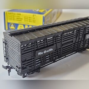 AHM Rio Grande Cattle Car D & RGW 64127 A.H.M. 5275 HO Hobby Railroad RR Train
